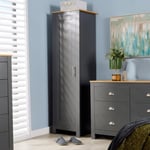 Camden 1 Door Bedroom Slim Wardrobe Storage Unit