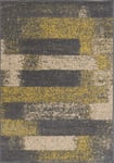 Modern Rugs Abstract Brush Strokes Designer Entrance Runner Large Small Area Rug in Yellow 160X230