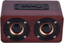 Enceinte Bluetooth en Bois, Stéréo Basse Haut-Parleur 6W, Soutien de TF Carte, Continue Pendant 8 Heures, Mini Haut Parleur sans Fil à Personnaliser pour La Maison en Plein Air Fête