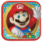 Super Mario Paper Plates 23cm Birthday Celebrations Mario Bros & Friends 8 Pack