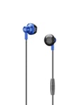 AQL Steel Metallic Egg -Capsule Earphones with Microphone, Jack 3, 5mm - Blue