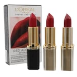 L'Oreal Red Lipstick Set Addiction 3 Color Riche The Lip Stick Matte Satin