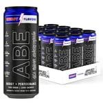 Applied Nutrition ABE Pre Workout Cans - All Black Everything Energy + Performance Drink, ABE Carbonated Beverage Sugar Free with Caffeine (Pack of 12 Cans x 330ml) (Energy Flavour)