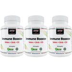 3-Pack Immune Booster - Selen + Sink + D3 Vitamin - 3 x 60 kapsl