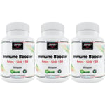 3-Pack Immune Booster - Selen + Sink + D3 Vitamin - 3 X 60 kapsl