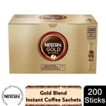 Nescafe Gold Blend Instant Coffee 200 Sachets Caffeinated or Decaff