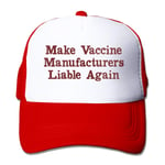 HomePink Classic Baseball Cap, Make Vaccine Manufacturers Liable Again Brown Unisex Outdoor Trucker Hat Mesh Snapback Adjustable