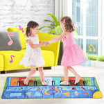 The New, Music Blanket,Record-Playback Piano Musical Mat,Kids Touch Play Game Dance,Carpet Mat,10 Piano Touch, 8 Musical Instruments,5 Mode Dance for Boys Girls Baby Blanket Early Education Toys
