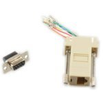 Microconnect SAD008 Adaptateur de Cable – Adaptateur pour Cable (RJ45 F, DB9 F, Beige, Femelle/Femelle)