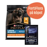 Large Robust Adult Everyday Nutrition hundfoder + 7-pack FortiFlora - Torrfoder 14 kg + 7-pack FortiFlora