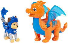 Paw Patrol, Rescue Knights Chase and Dragon Draco Action Figures Set, Kids’ Toys