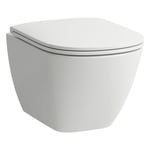Laufen Lua kompakt væghængt toilet, uden skyllekant, hvid