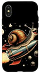 Coque pour iPhone X/XS Snail Astronaute Cosmic Blast Rocket