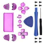 24x Full Set Buttons Repair Kit for PS4 Pro 040 Controller with Tools ABS Pink
