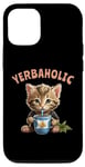 Coque pour iPhone 15 Pro Yerba Mate Cat Herbaholic