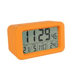 fisura. - Réveil numérique Jaune avec LED. Indicateur de Date et de température. 2 alarmes. Bouton Snooze. Horloge numérique à Piles. Caoutchouc ABS Dimensions : 12 x 5,5 x 7