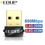 650M Adapter EDUP Carte réseau double bande sans fil, adaptateur Lan 1300 Mbps, USB 3.0, Wifi, 802.11 ac, pour PC et ordinateur portable Nipseyteko