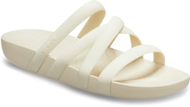 Crocs Womens Mules Sandals Flip Flops Splash Strappy Slip On beige UK Size 8