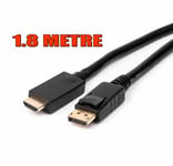 1.8m Quality Display Port Dp To Hdmi Male Lcd Pc Hd Tv Laptop Av Cable Adaptor