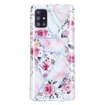 Samsung Galaxy A51 Case, Samsung A51 Phone Case Marble Soft Silicone TPU Rubber Bumper Slim Thin Shockproof Protective Phone Case for Samsung Galaxy A51 Cover, Roses