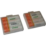 VHBW 8 x Batteries Vhbw aaa, Micro, R3, HR03 1000mAh pour Télémètre Laser Bosch Professional dle 40, 70, plr 15