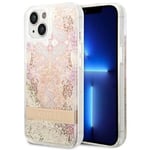 Guess Liquid Glitter Paisley - Fodral för iPhone 14 Plus (guld) - 3666339088477