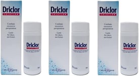 Driclor Antiperspirant Roll On Stops Excessive Sweating - 75ml Pack of 3