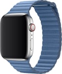 Apple Watch Armband 44mm läderloop i blåklint – medium