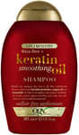 OGX Anti Frizz Keratin Smoothing Oil 5 in 1 Sulfate Free Hair Shampoo, 385ml