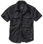 Brandit Kortärmad vintage skjorta herr (6XL,black)