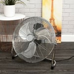 New 14" Chrome High Velocity Electric Cooling Fan 3 Speed Free Standing Gym Fan