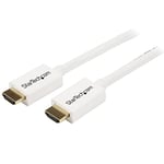 StarTech.com 7m / 23 ft CL3 Rated HDMI Cable w/ Ethernet - In Wall Rated Ultra HD HDMI Cable - 4K 30Hz UHD High Speed HDMI Cable - 10.2 Gbps - HDMI 1.4 Video/Display Cable - 30AWG, White (HD3MM7MW)