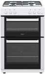 Bush CTFS60DBLGCW 60cm Double Oven Gas Cooker - White