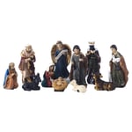Julkrubba Jesus Födelse Staty Hartsfigur Hemmakontor Skulptur Dekoration Prydnadsföremål Presentatör Y z