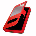 Blackberry Dtek60 Etui Housse Coque Folio Rouge De Qualité By Ph26®