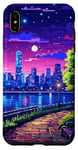iPhone XS Max New York City Evening Synthwave Retro Pixel Art Case