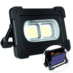 Portable LED Work Light Rechargeable, ErayLife Solar Work Light with USB Port/ 4 Lighting Modes, Emergency Work Lamp Flood Spot Lighting for Camping