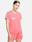 Nike Women's One Dri Fit Running T-Shirt - Pink, Pink, Size S, Women