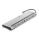 NGS Wonder Dock 12 - Hub USB 3.0 Type-C, Hub multiport 12-en-1, Charge Rapide Power Delivery, HDMI, VGA, RJ45, SD/TF, Large compatibilité (Ordinateurs Portables, MacBook, Mobiles), Compact