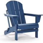 Chaise Pliante de Jardin Adirondack, Large Fauteuil en Plastique recyclé HDPE - résistant aux intempéries, Chaise.[Q937]