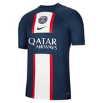 Nike Homme Psg Dri-fit Stad Maillot Sleeve Accueil T shirt, Midnight Navy/White/Midnight N, M EU