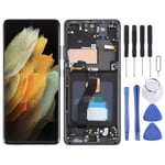 Écran Lcd Oled Pour Samsung Galaxy S21 Ultra 5g Sm-G998b, Assemblage Complet Avec Cadre (Noir)