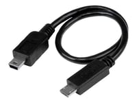 Startech .com 8in Usb Otg Cable Mini-usb Tyyppi B Uros 5 Pin Micro-usb Type