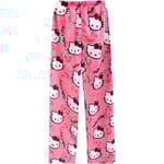 Söta tecknade pyjamasbyxor kvinnor överallt print flanell pyjamas varma hem sömn graffiti byxor M