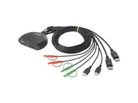 Speaka Professional Sp-Kvm-220 2 Porte Kvm-Omskifter Display-Port 4096 X 2160 Pixel