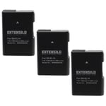 EXTENSILO 3x Batteries compatible avec Nikon D5200, D5100 DSLR, D5300 appareil photo, reflex numérique (1100mAh, 7,4V, Li-ion) avec puce d'information