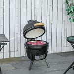 Charcoal Grill Cast Iron BBQ Cooking Smoker Standing Heat Control