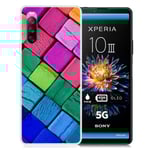Deco Sony Xperia 10 III skal - Färgglatt Block multifärg