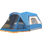 shunlidas fully automatic quick-open tent for 3-4 5-8persons thick anti-rain outdoor camping tent 1hall 1room 1door 3windows-blue_CHINA