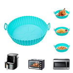 Silicone Air Fryer Liners, 7.8inch 20cm Round Air Fryer Liners Reusable Silicone Basket Pot Accessories Baking Tray for Microwave Oven Home Kitchen Air Fryers for Ninja, COSORI, Tower, Tefal